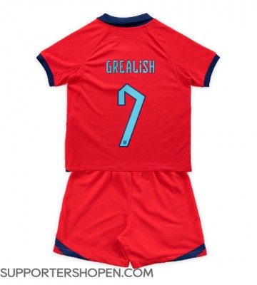 England Jack Grealish #7 Bortatröja Barn VM 2022 Kortärmad (+ korta byxor)